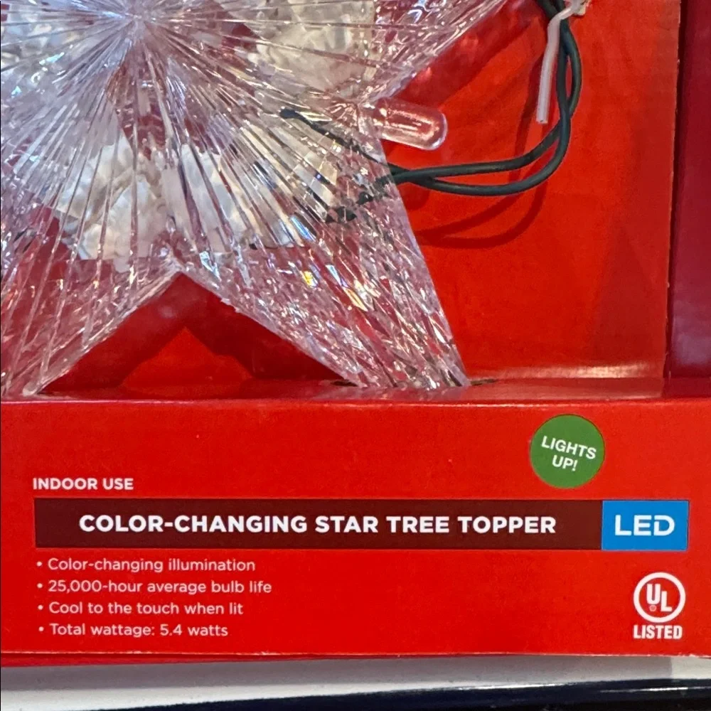 Christmas Tree Topper Color-Changing Star Tree Topper LED